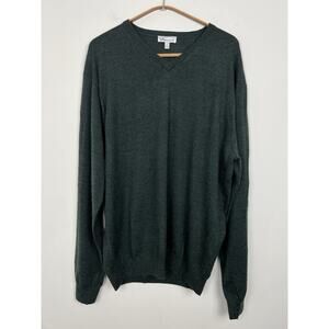 Peter Millar Sweater Mens L Green Soft Merino Wool Blend Classic Preppy Minimal